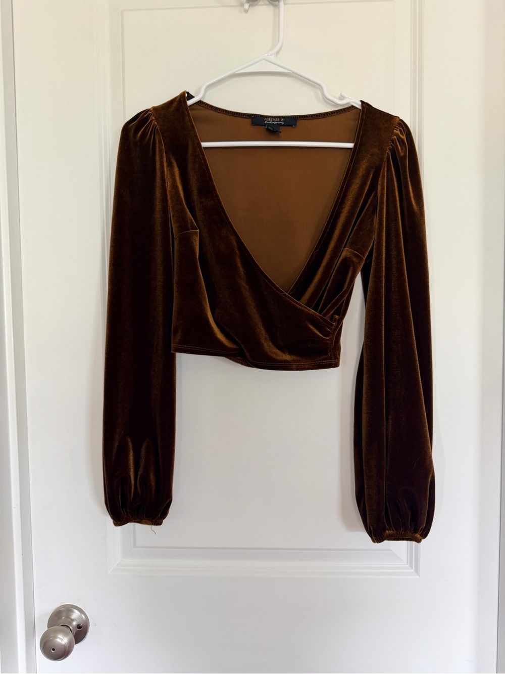 Forever 21 Velvet Crop Top